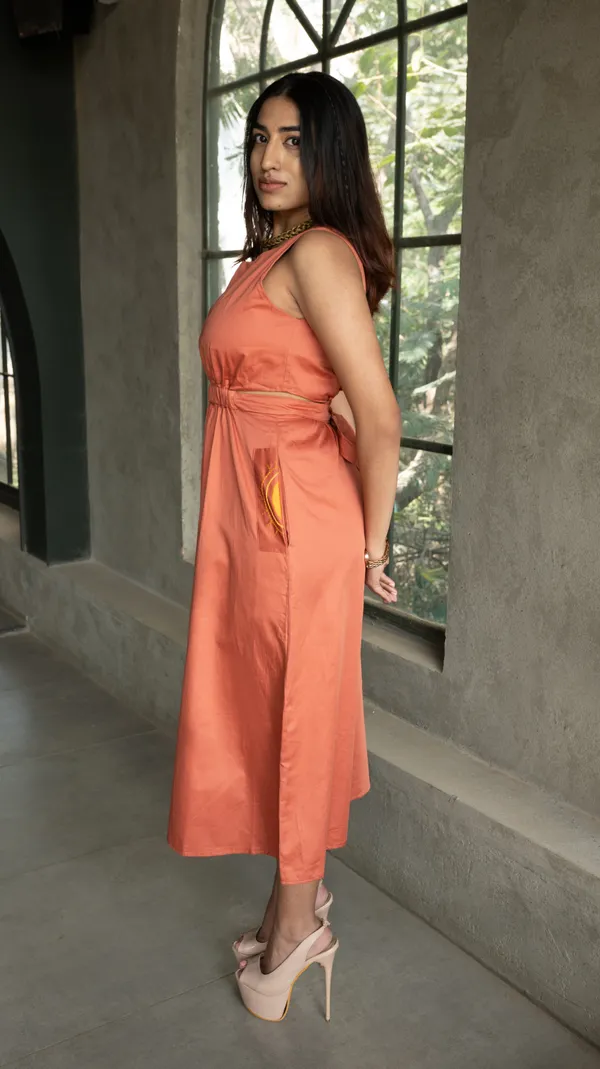 Orange_Eygyptian_Cotton_Dress_For_Adults