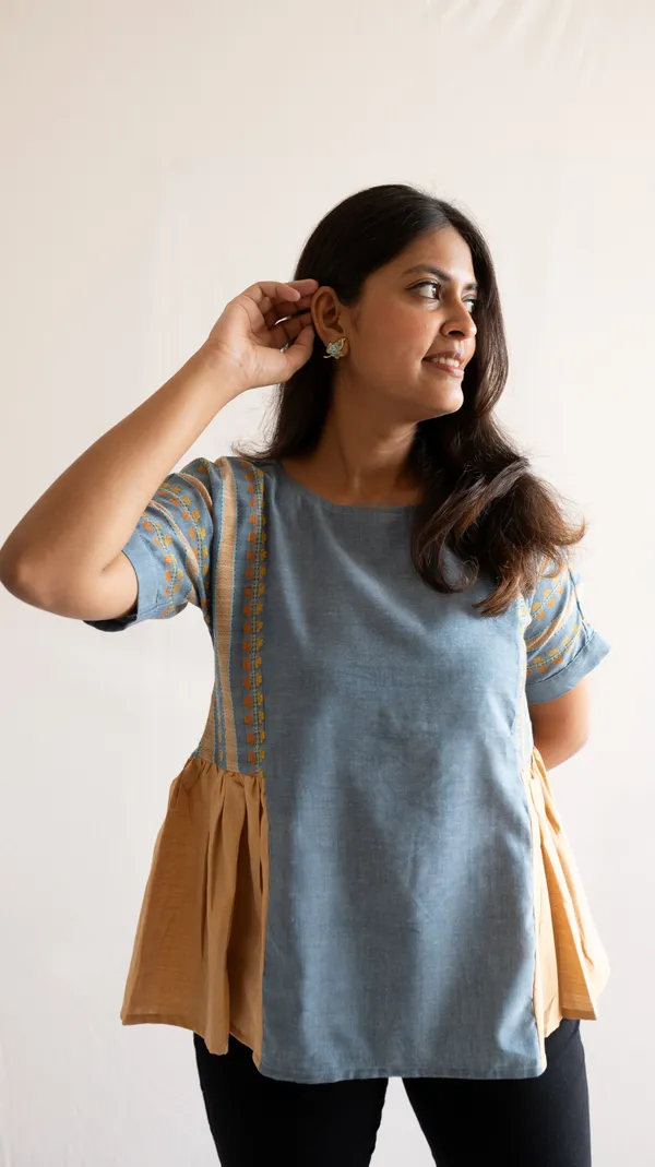 Blue_100%_Cotton_Top_For_Adults