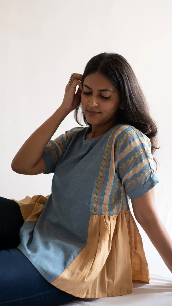 Blue_100%_Cotton_Top_For_Adults