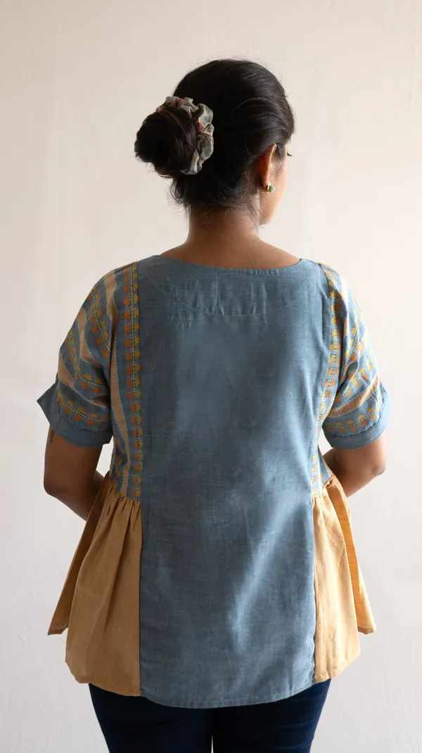 Blue_100%_Cotton_Top_For_Adults
