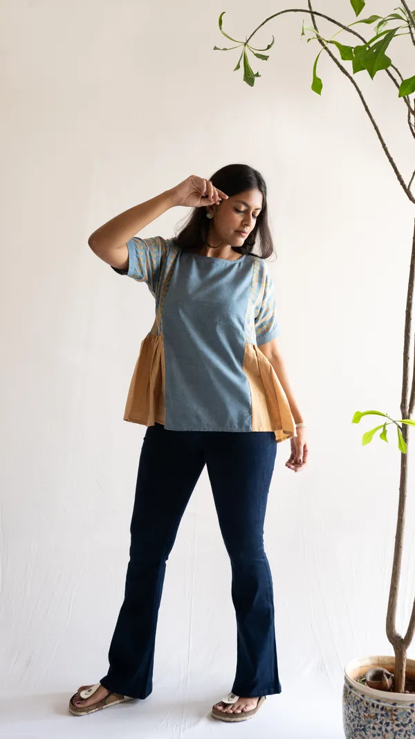 Blue_100%_Cotton_Top_For_Adults