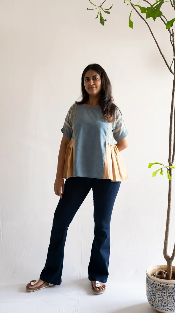 Blue_100%_Cotton_Top_For_Adults