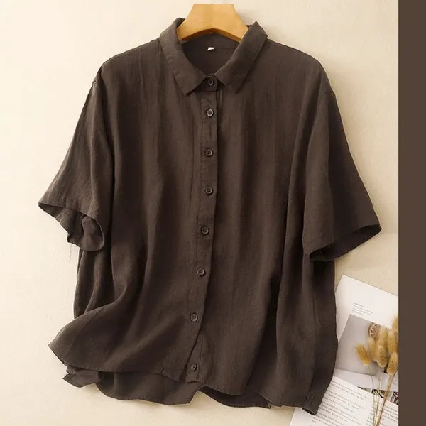 Dark_Brown_Cotton_Oversize_Comfortable_Shirt_For_Women