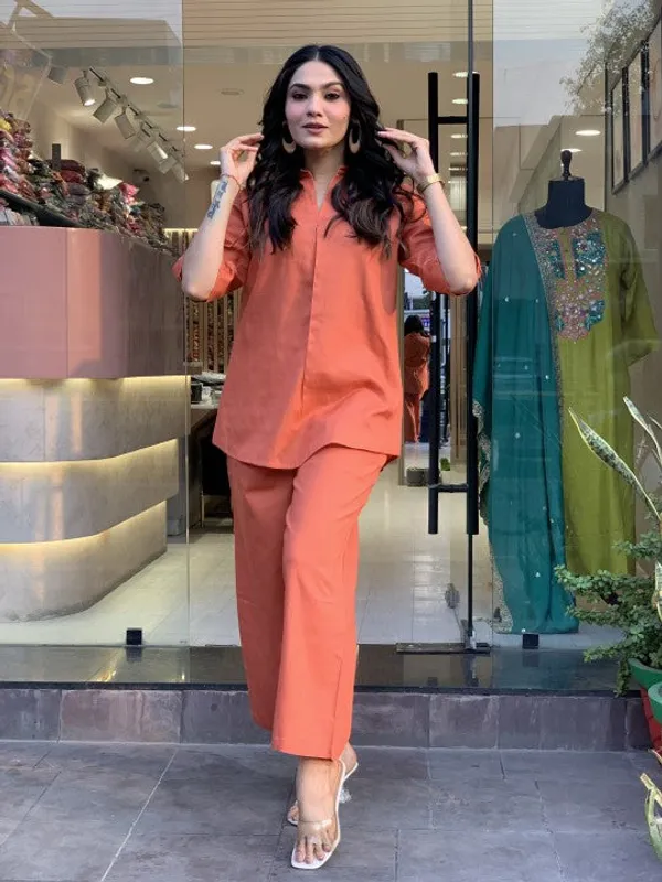 Rust_Cotton_Co-Ord_Set_For_Women