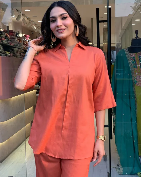 Rust_Cotton_Co-Ord_Set_For_Women