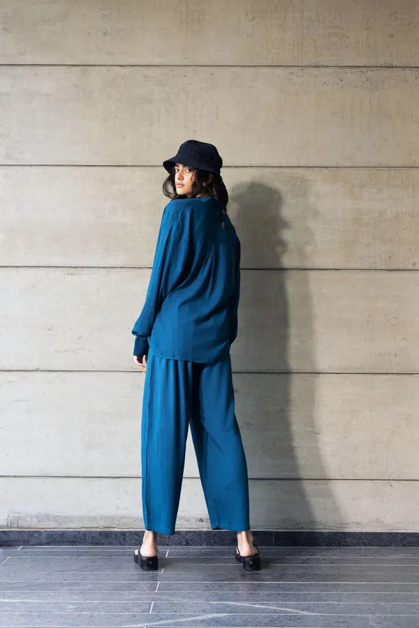 Teal_Blue_Cotton_Co-Ord_Set_For_Women