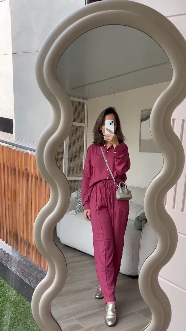 Hot_Pink_Cotton_Co-Ord_Set_For_Women