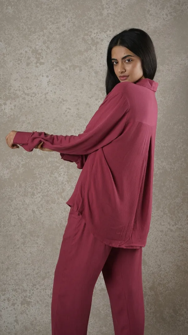 Hot_Pink_Cotton_Co-Ord_Set_For_Women