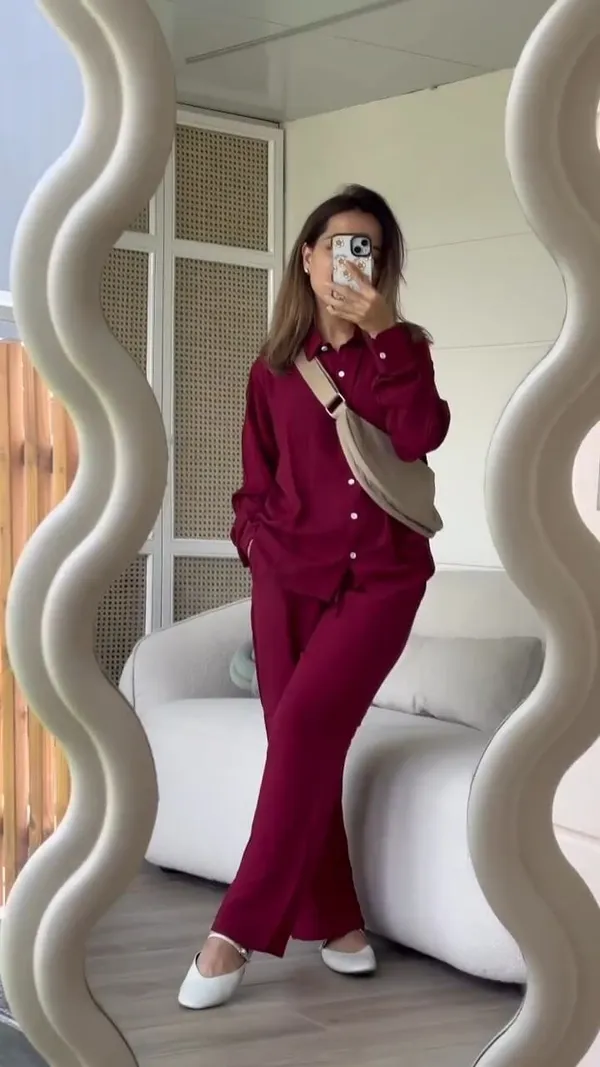 Marron_Cotton_Co-Ord_Set_For_Women