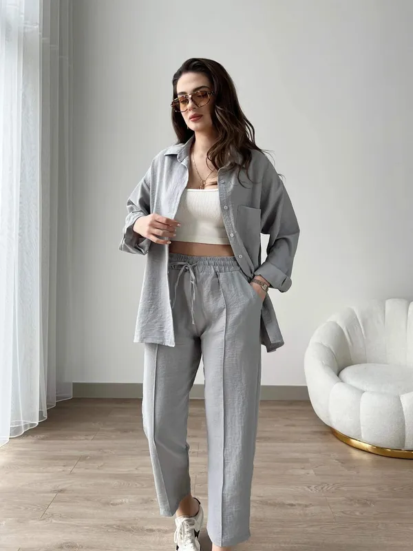 Grey_Cotton_Co-Ord_Set_For_Women