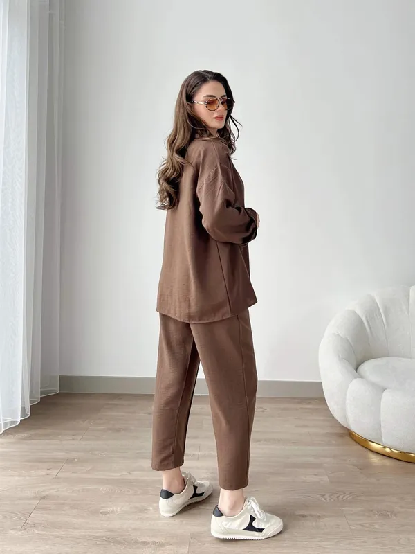 Coffee_Cotton_Co-Ord_Set_For_Women