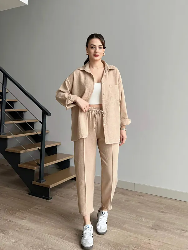 Beige_Cotton_Co-Ord_Set_For_Women