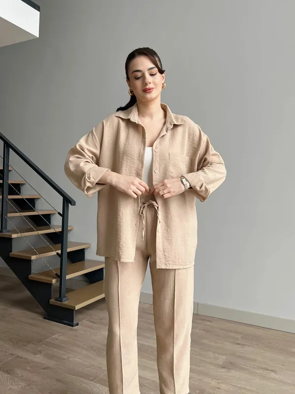 Beige_Cotton_Co-Ord_Set_For_Women