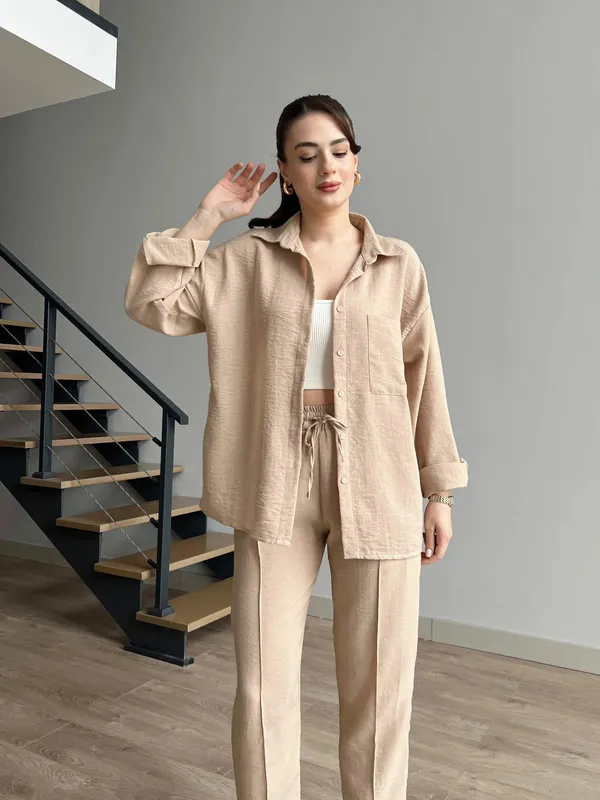 Beige_Cotton_Co-Ord_Set_For_Women