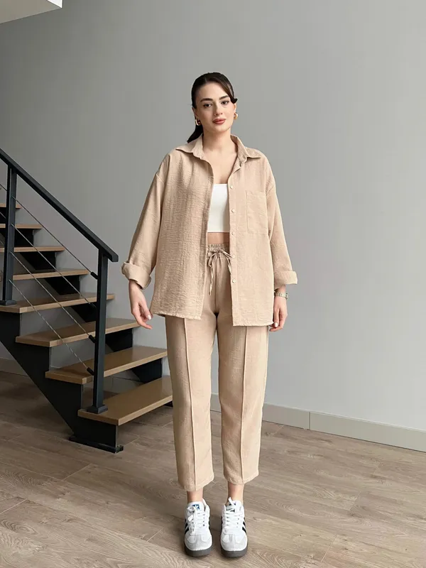Beige_Cotton_Co-Ord_Set_For_Women
