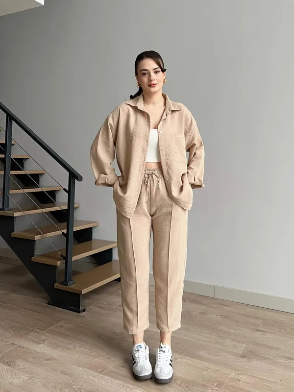 Beige_Cotton_Co-Ord_Set_For_Women