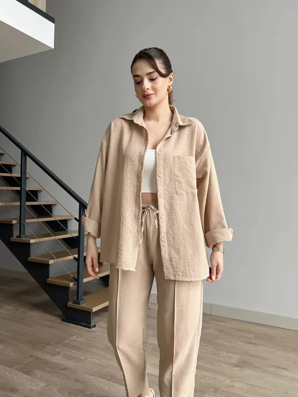 Beige_Cotton_Co-Ord_Set_For_Women