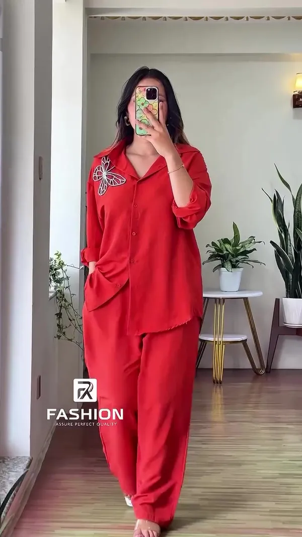 Red_Cotton_Co-Ord_Set_For_Women