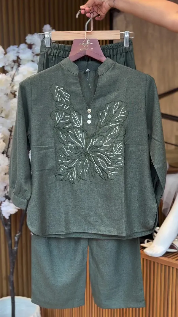 Olive_Green_Cotton_Co-Ord_Set_For_Women