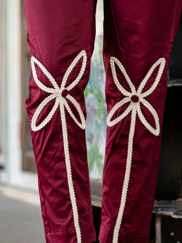 Wine_Cotton_Co-Ord_Set_For_Women