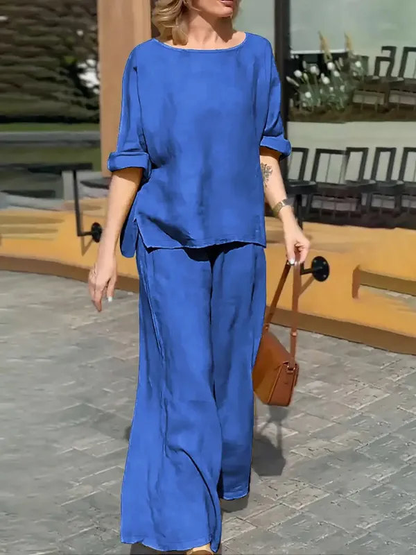 Blue_Cotton_Co-Ord_Set_For_Women