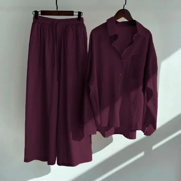 Marron_Cotton_Co-Ord_Set_For_Women