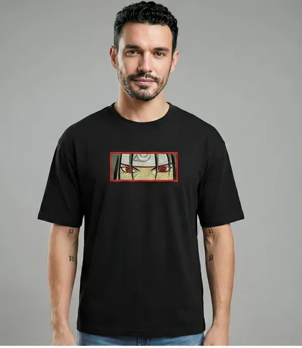 Black_Cotton_Premium_Anime_Embroidery_Half_Sleeve_Oversize_T-Shirt_For_Men