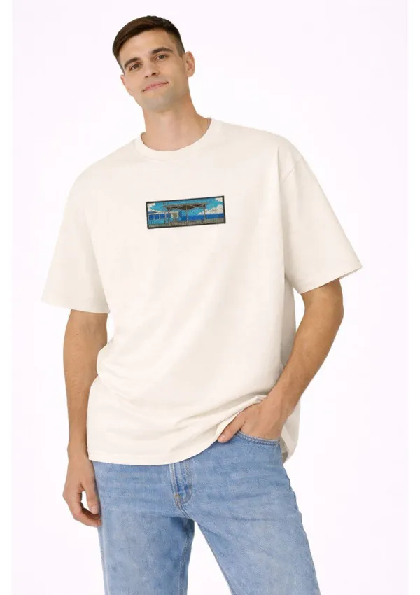 Maroon_And_Off_White_Cotton_Premium_Train_station_Embroidery_Half_Sleeve_Oversize_T-shirt_For_Men_Combo_Pack_Of_2