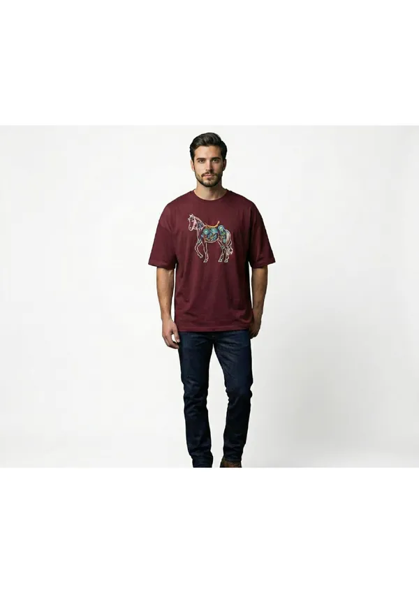 Black_And_Maroon_Cotton_Premium_Moon_Embroidery_Half_Sleeve_Oversize_T-Shirt_For_Men_Combo_Pack_Of_2