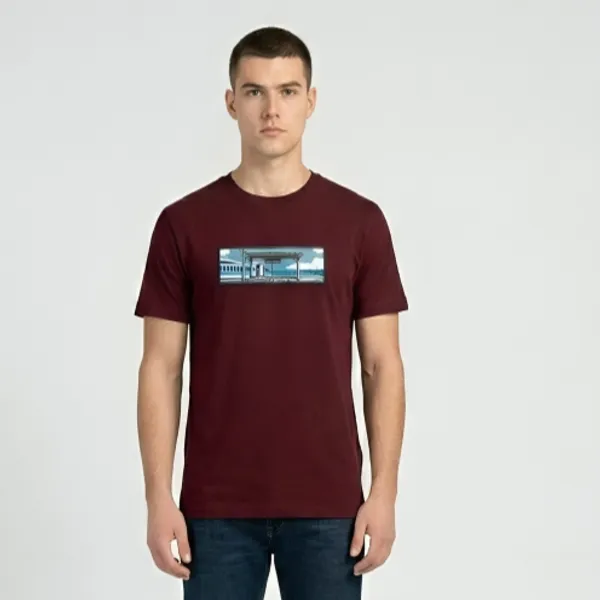 Maroon_Cotton_Premium_Train_station_Embroidery_Half_Sleeve_Oversize_T-shirt_For_Men