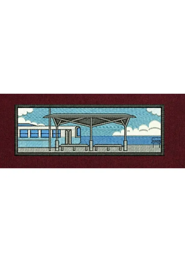 Maroon_Cotton_Premium_Train_station_Embroidery_Half_Sleeve_Oversize_T-shirt_For_Men
