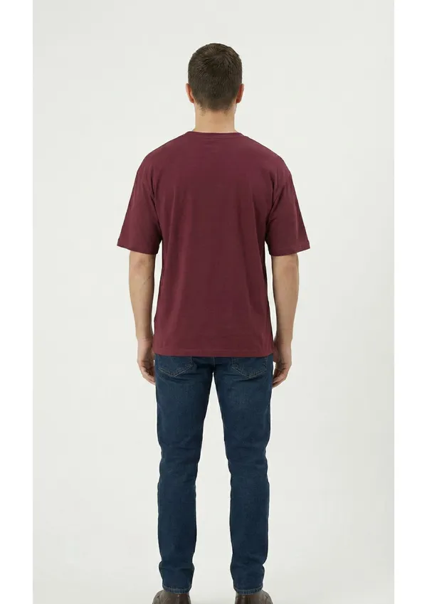 Maroon_And_Off_White_Cotton_Premium_Train_station_Embroidery_Half_Sleeve_Oversize_T-shirt_For_Men_Combo_Pack_Of_2