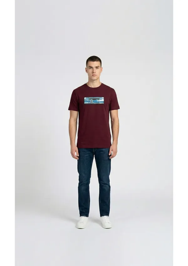 Maroon_And_Off_White_Cotton_Premium_Train_station_Embroidery_Half_Sleeve_Oversize_T-shirt_For_Men_Combo_Pack_Of_2