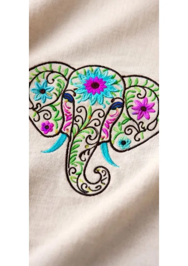 Off_White_Cotton_Premium_Elephant_Embroidery_Half_Sleeve_Oversize_T-Shirt_For_Men
