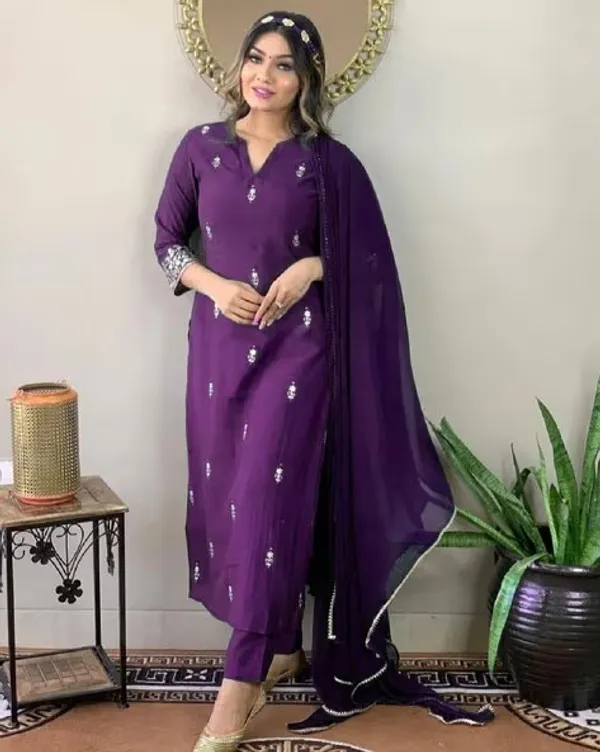 Women_Embroidery_Straight_Kurta_With_Matching_Pant_and_Dupatta_Set_For_Girls_And_Women