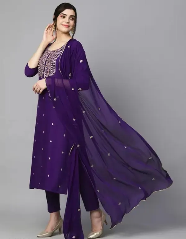 Women_Cotton_Blend_Kurti_Pant_Dupatta_Set