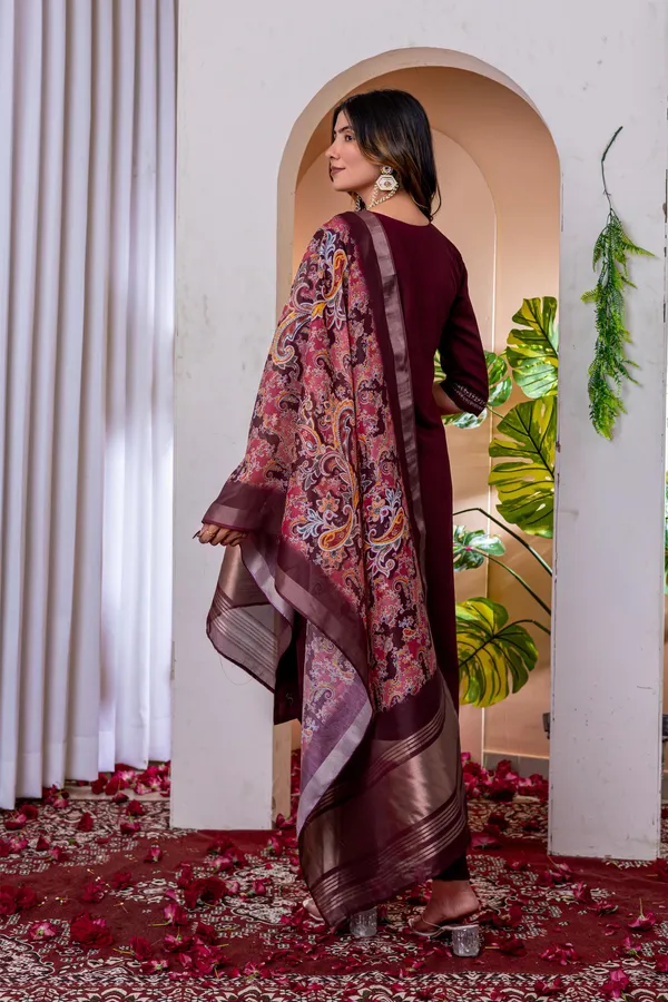 Marina_Viscose_Cotton_Heritage_Straight_Kurti_Pant_Set_with_Chanderi_Dupatta