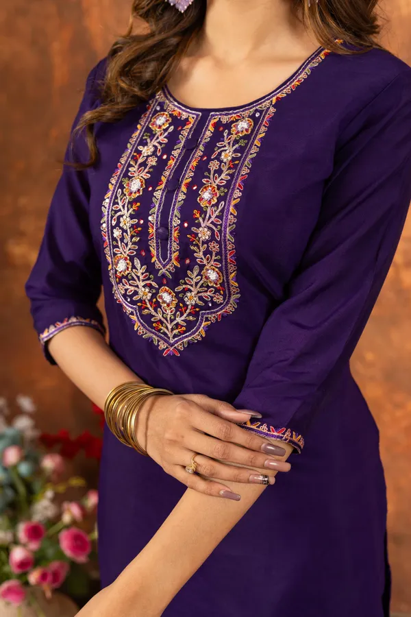 Handcrafted_Marina_Cotton_Straight_Kurti_Set_with_Embroidered_Pant_&_Dupatta