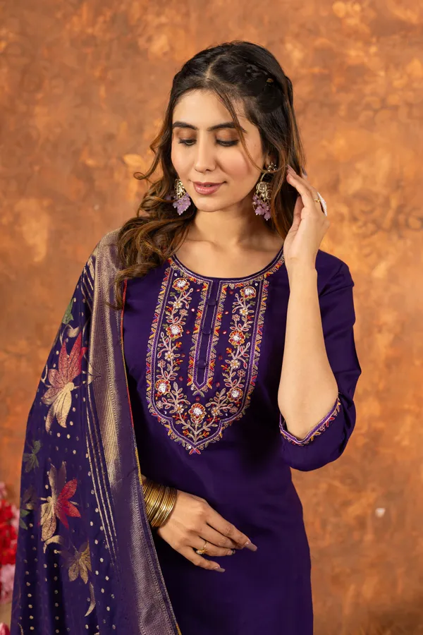 Handcrafted_Marina_Cotton_Straight_Kurti_Set_with_Embroidered_Pant_&_Dupatta