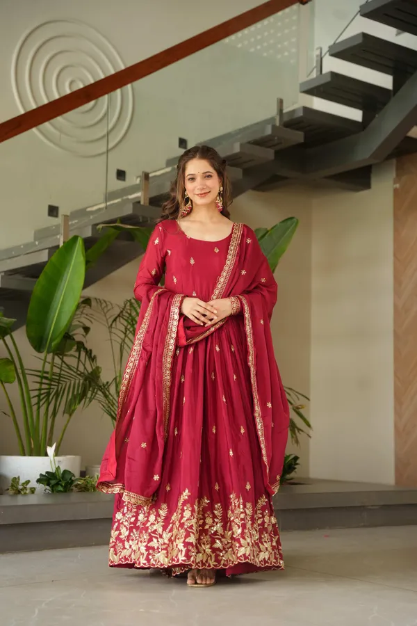 Chinnon_Silk_Embroidered_Festive_Gown_with_Sequins_Work_&_Dupatta
