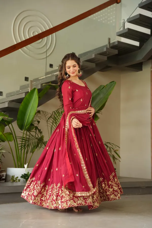 Chinnon_Silk_Embroidered_Festive_Gown_with_Sequins_Work_&_Dupatta