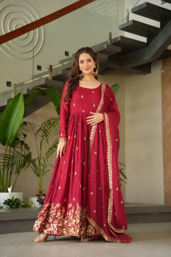 Chinnon_Silk_Embroidered_Festive_Gown_with_Sequins_Work_&_Dupatta