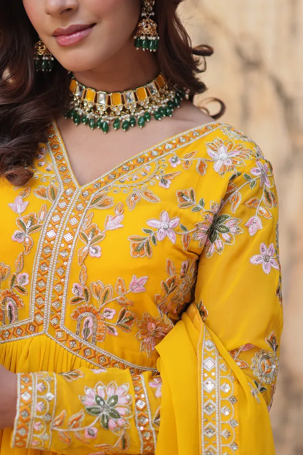 Classic_Faux_Blooming_V-Neck_Gown_with_Zari_Sequins_Embroidery_&_Dupatta