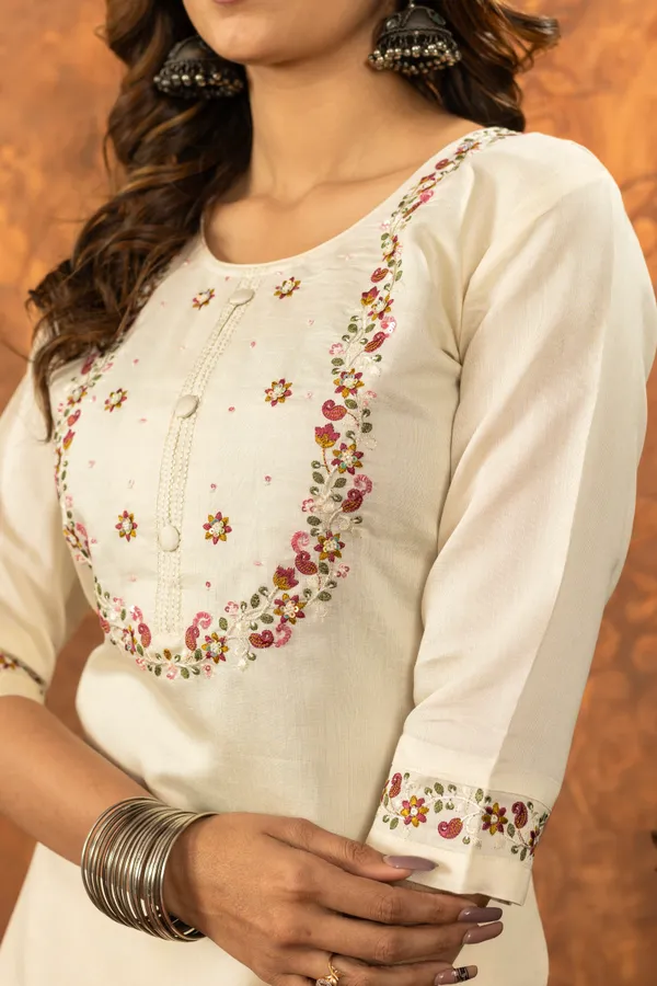 Elegant_Marina_Cotton_Straight_Kurti_Pant_Dupatta_Set_with_Hand_Embroidery