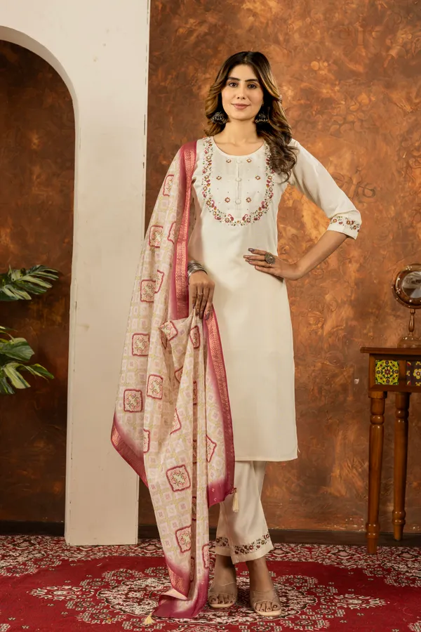 Elegant_Marina_Cotton_Straight_Kurti_Pant_Dupatta_Set_with_Hand_Embroidery