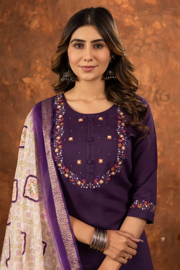 Elegant_Marina_Cotton_Straight_Kurti_Pant_Dupatta_Set_with_Hand_Embroidery