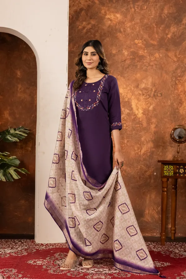 Elegant_Marina_Cotton_Straight_Kurti_Pant_Dupatta_Set_with_Hand_Embroidery