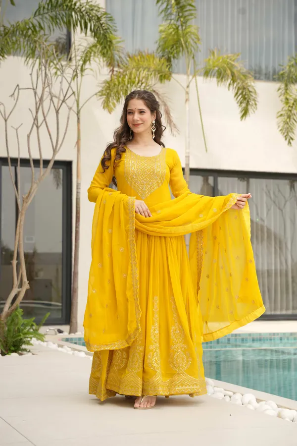 Elegant_Faux_Blooming_Full-Sleeve_Gown_with_Zari_Sequins_Embroidery_&_Dupatta