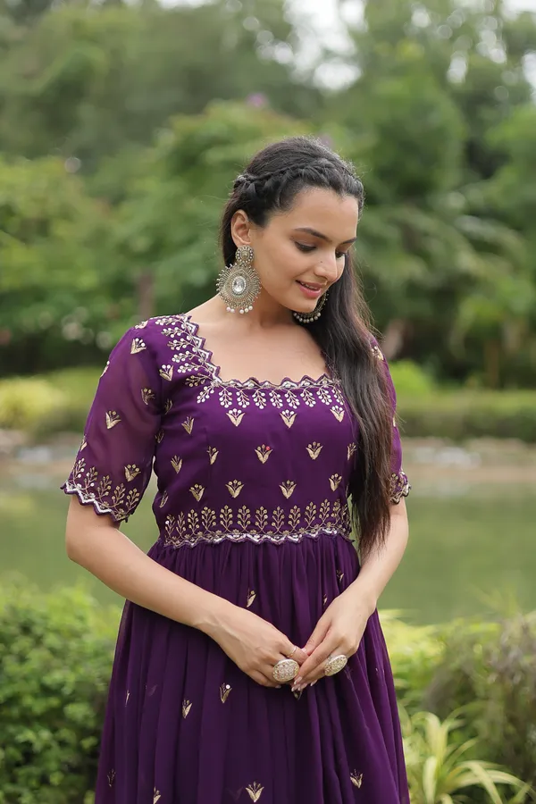 Purple_Luxury_Faux_Blooming_Zari-Thread_&_Sequins_Embroidered_Party_Wear_Gown_For_Women