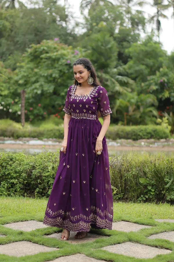 Purple_Luxury_Faux_Blooming_Zari-Thread_&_Sequins_Embroidered_Party_Wear_Gown_For_Women